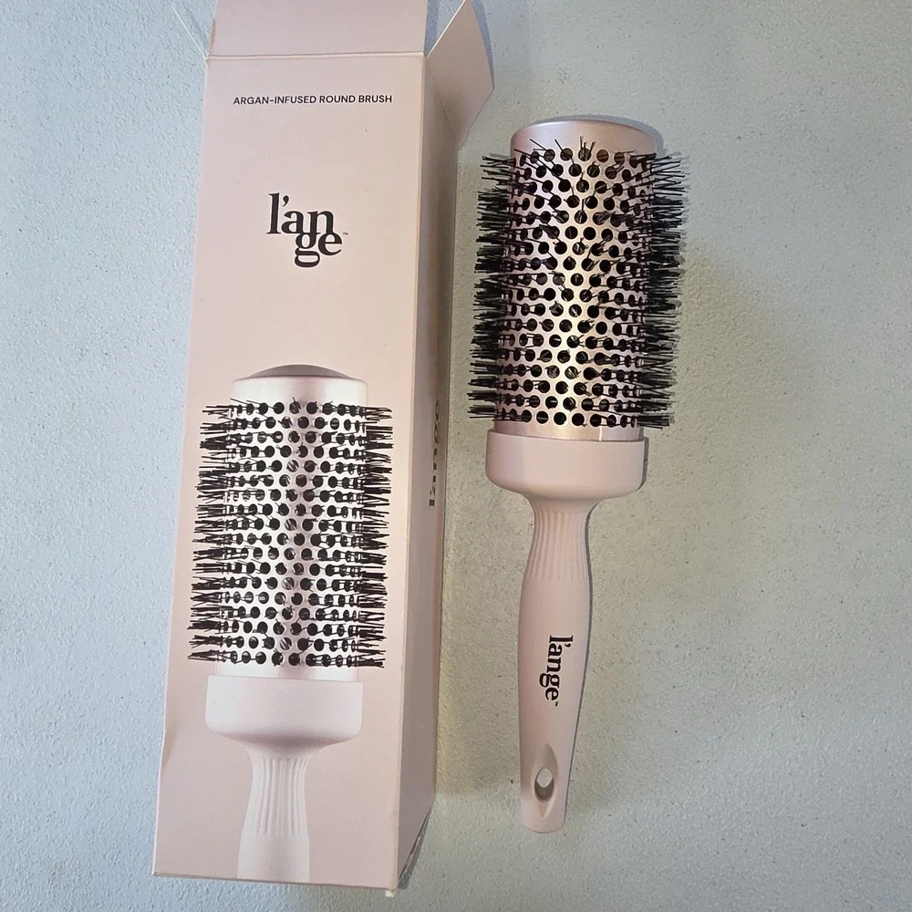 L'ange Siena Argan-Infused Round Brush Blush 53mm‎ Nylon Bristle Hair Styling